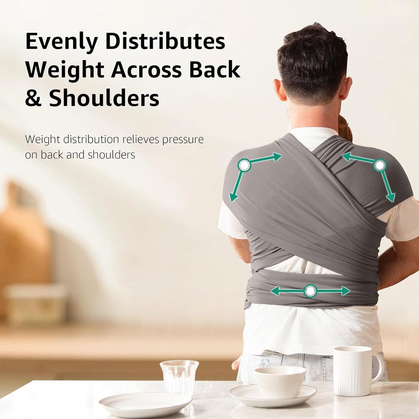 KIDIRA Baby Wraps Carrier Newborn to Toddler - Baby Sling Hands-Free Baby Carrier Wrap - Infant Carrier wrap - Adjustable Baby Slings Carrier for Newborn 7 to 35 lbs