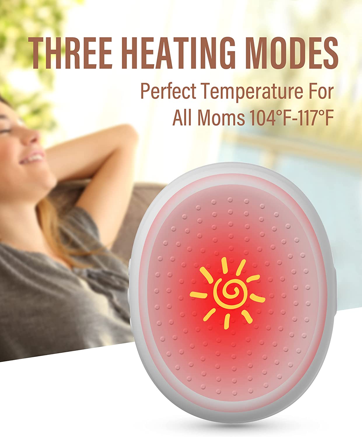 KIDIRA 2-in-1 Warming Lactation Massager, Soft Breast Massager for Breastfeeding, Nursing, Pumping, Breast Warmers with Heat & Vibration for Clogged Ducts, Mastitis, Engorgement, Improve Milk Flow