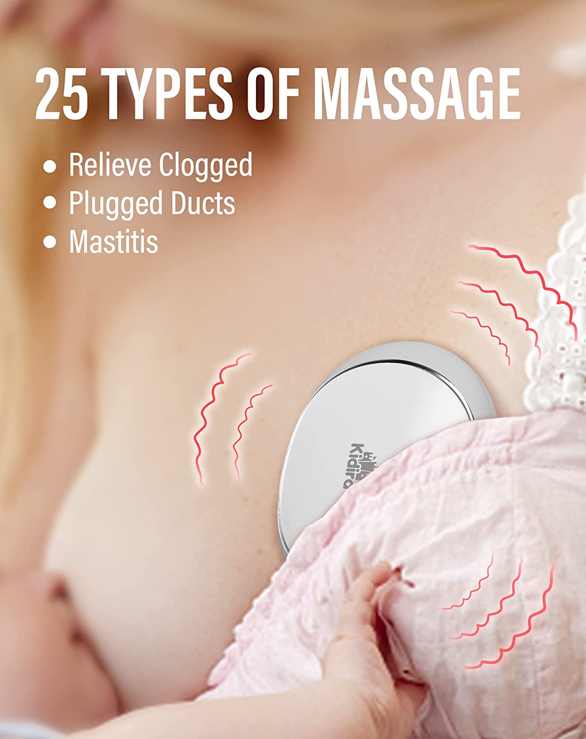 KIDIRA 2-in-1 Warming Lactation Massager, Soft Breast Massager for Bre –  kidirastore